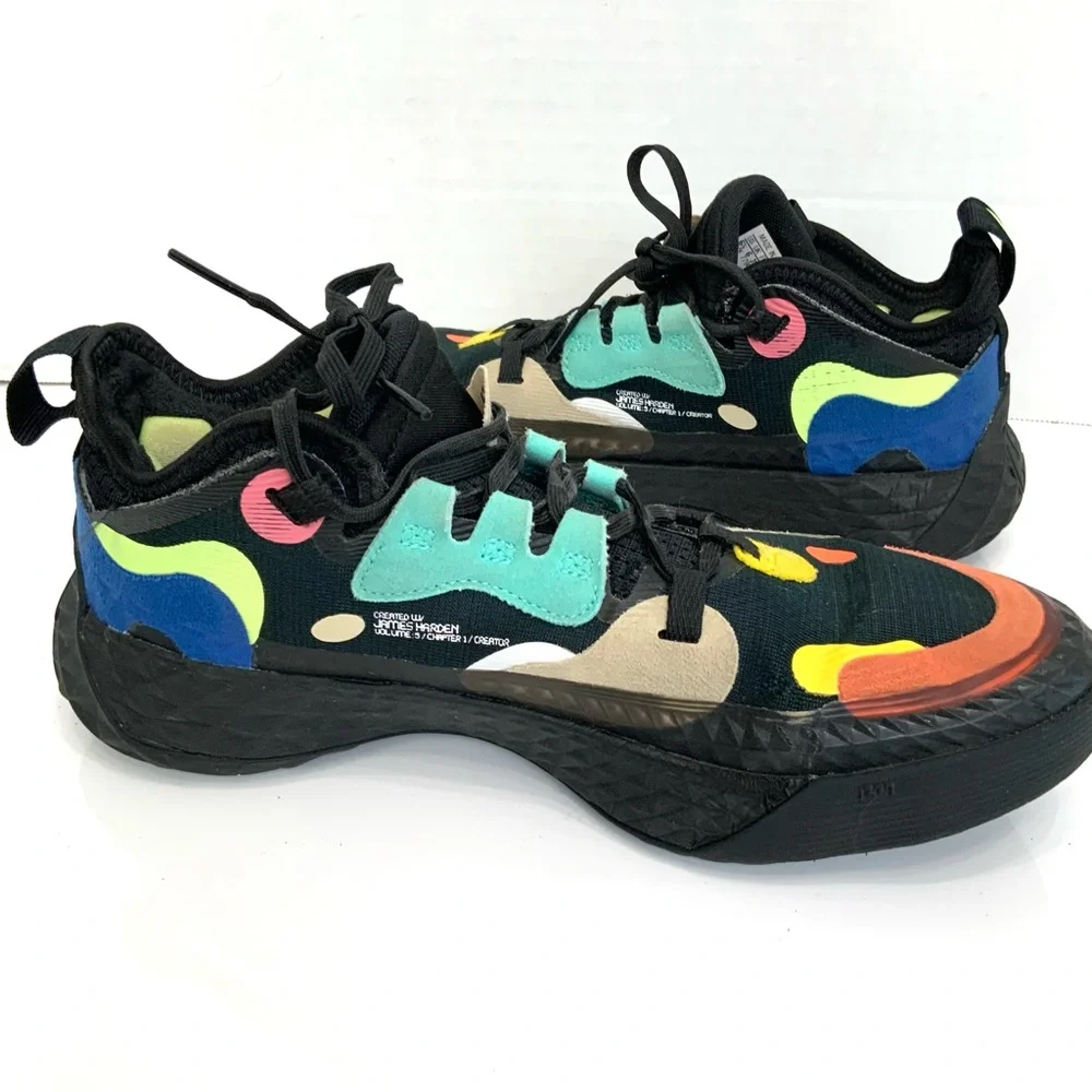 adidas Black Multicolor Athletic Shoes